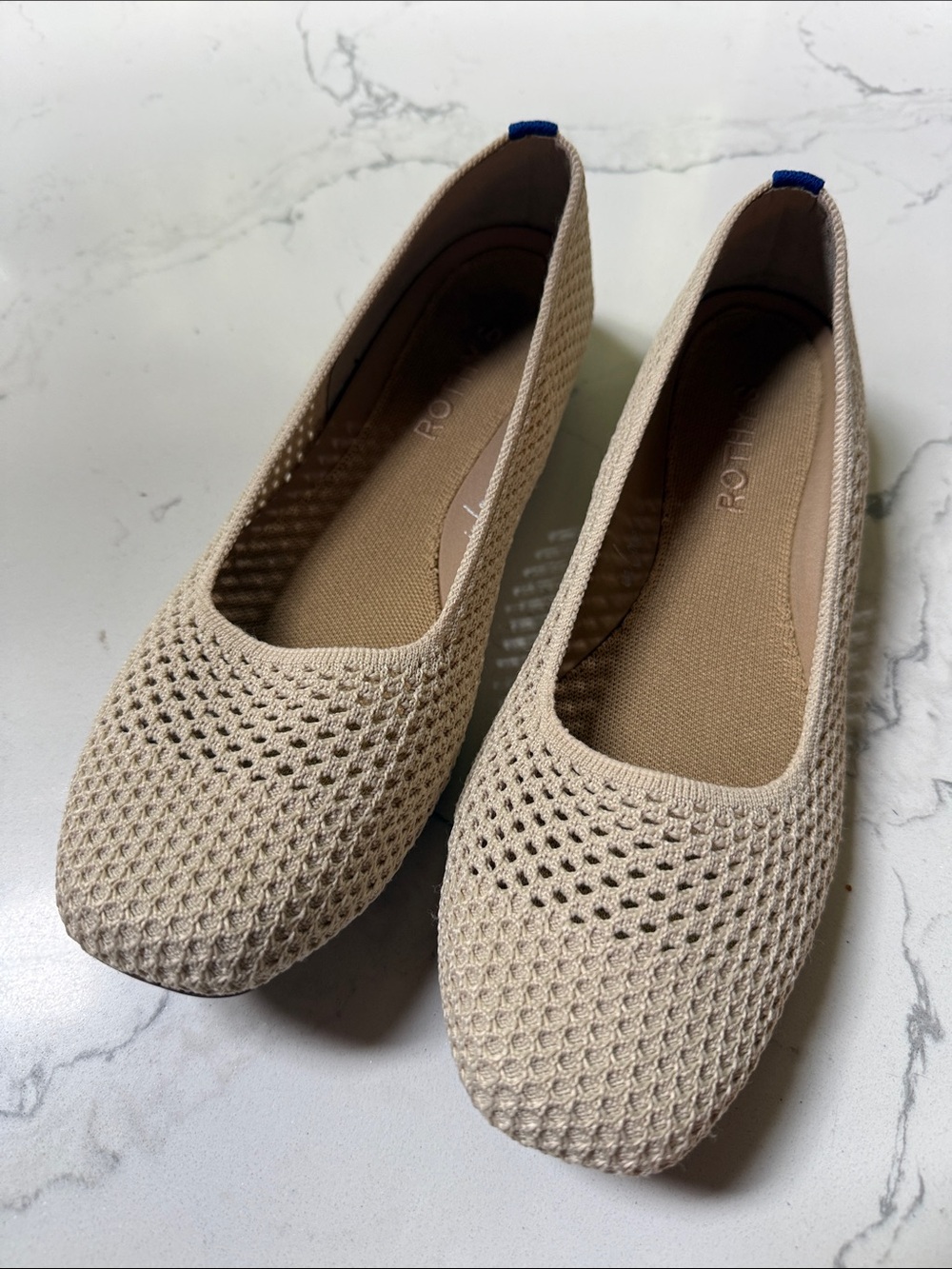 Rothy's Max Square Mesh Knit Flats Shoes 8.5 9